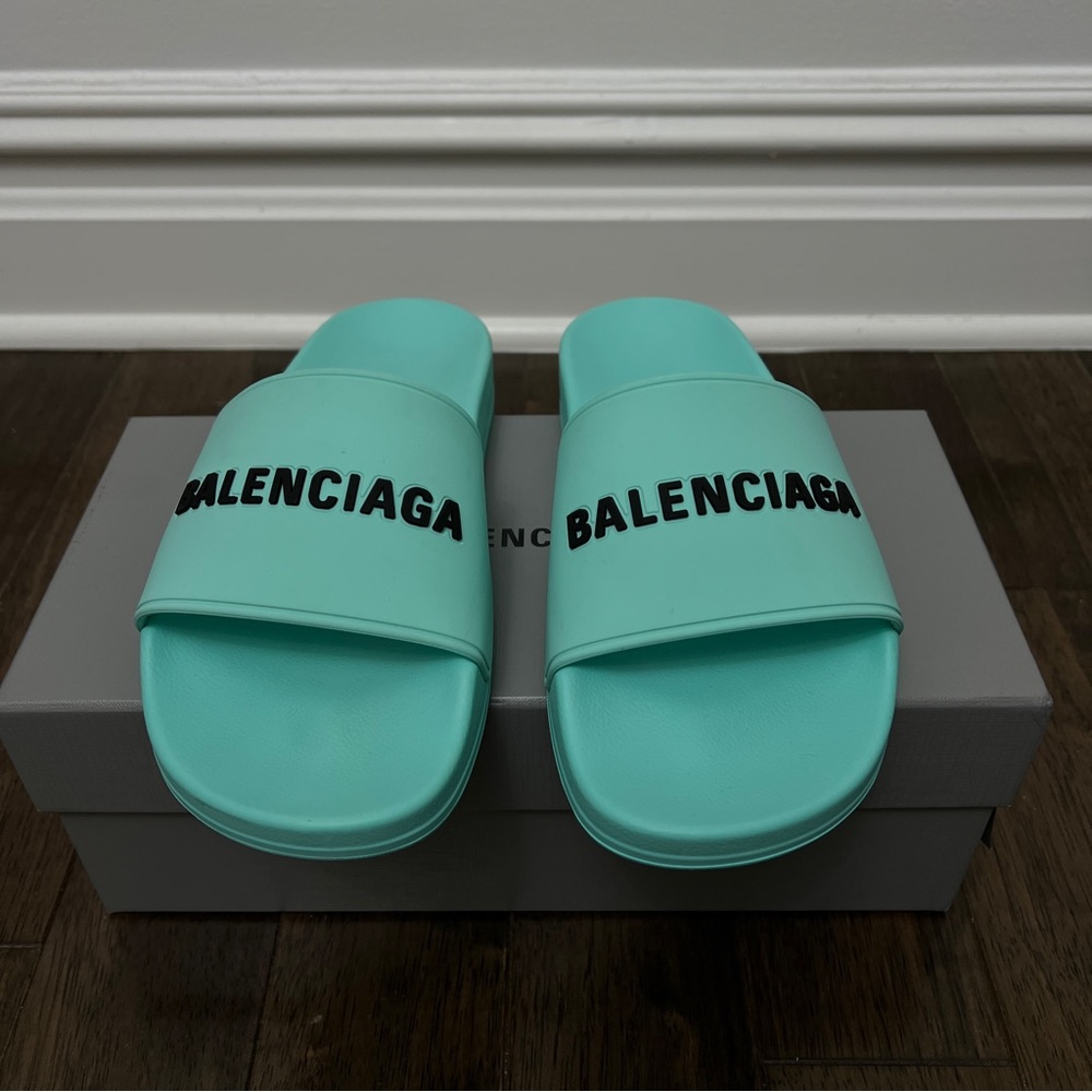 Balenciaga Rubber Pool Slides sz 41